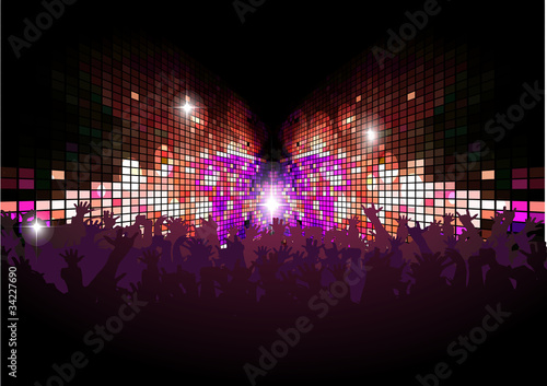 Illuminated stage shortly before the performance