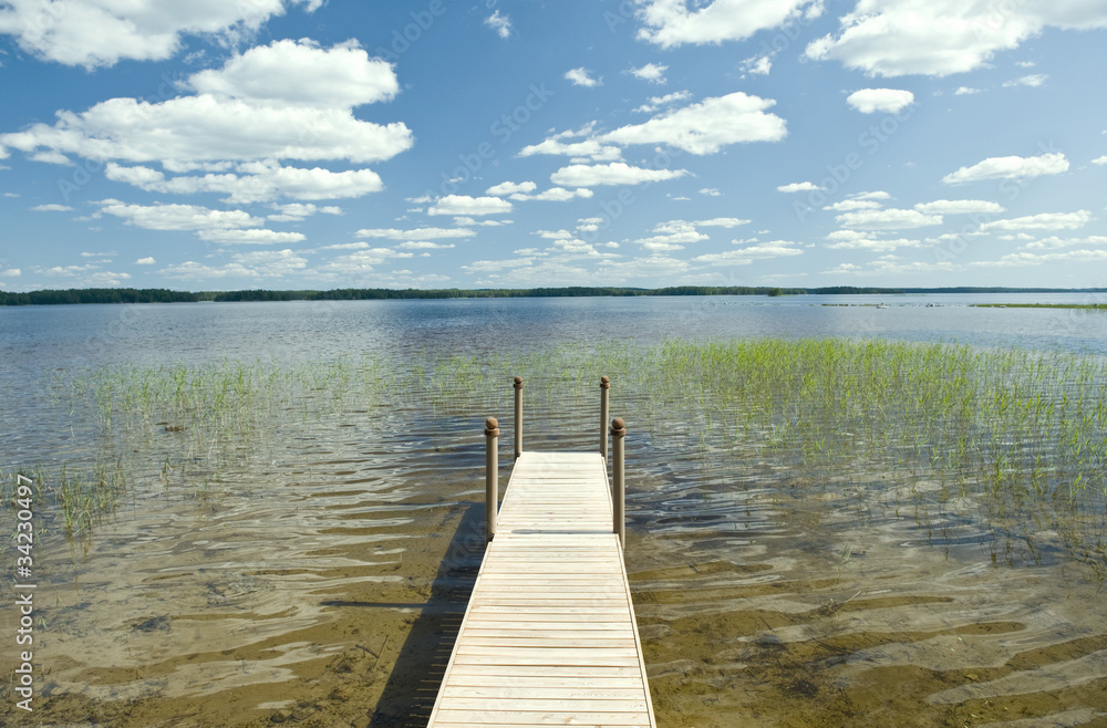Finland lake pier