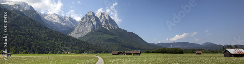 view over the zugspitze