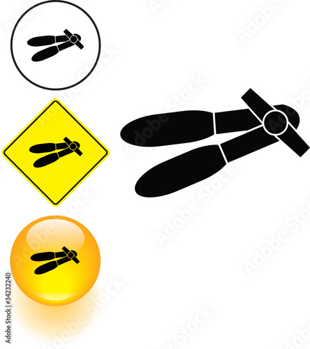 can opener symbol sign and button