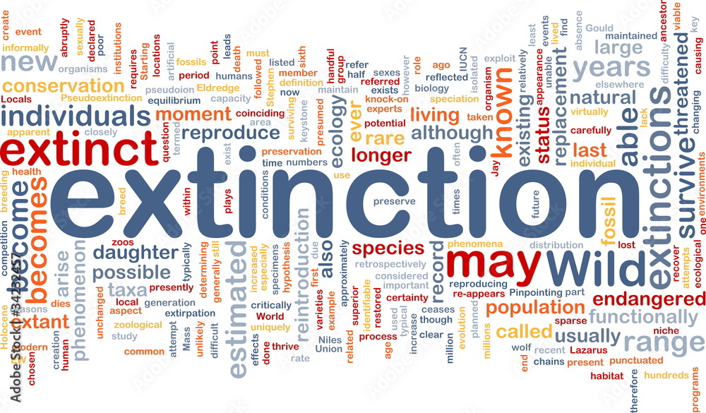 Species extintion background concept