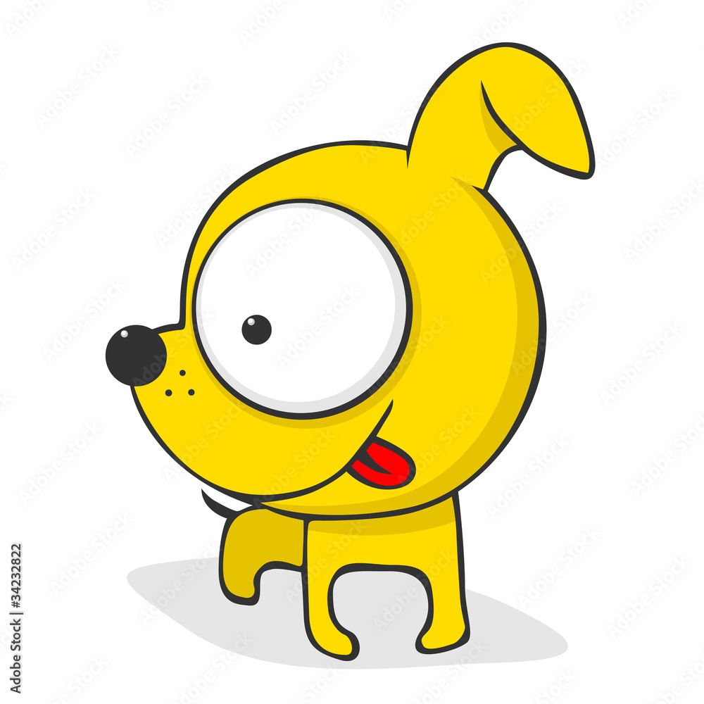 Obraz premium Cute cartoon dog