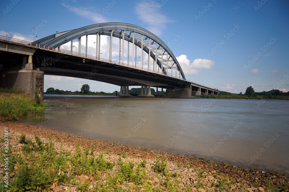 Bridge crossing river Lek Bridge crossing river Lek
