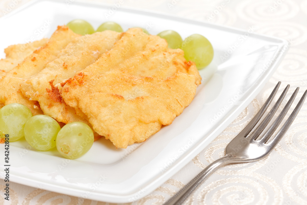 fried mozzarella with grapes fried mozzarella with grapes