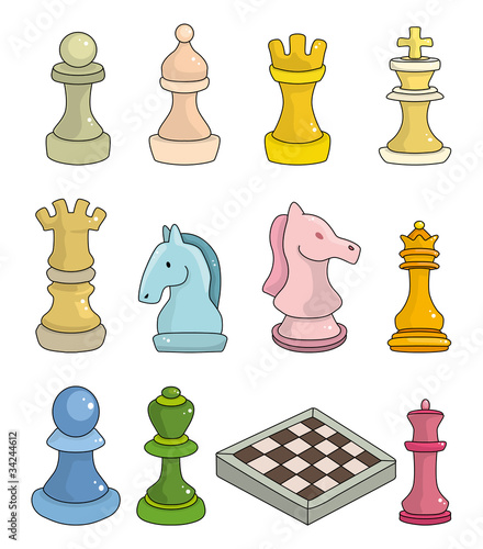 cartoon chess isolated