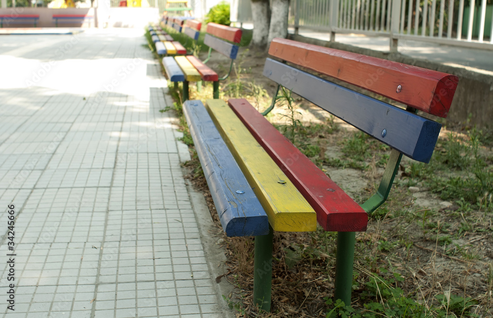 Multicolor benches