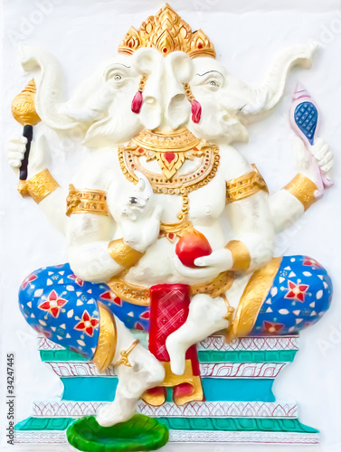 White two heads ganesha