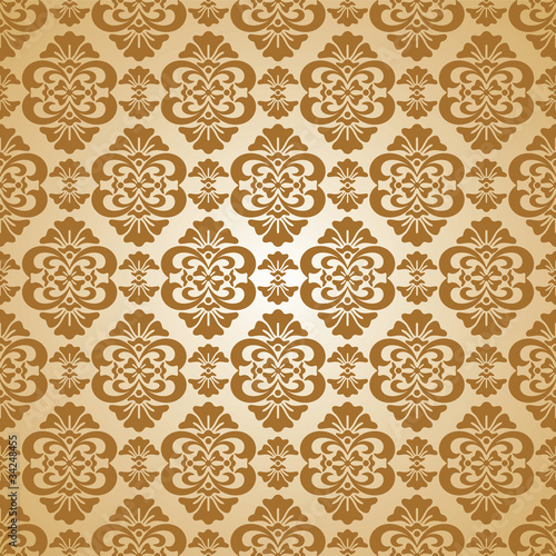 seamless vector pattern with floral ornaments