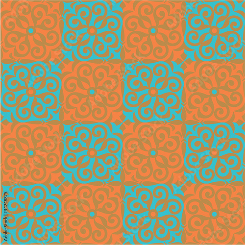 seamless vector pattern with floral ornaments