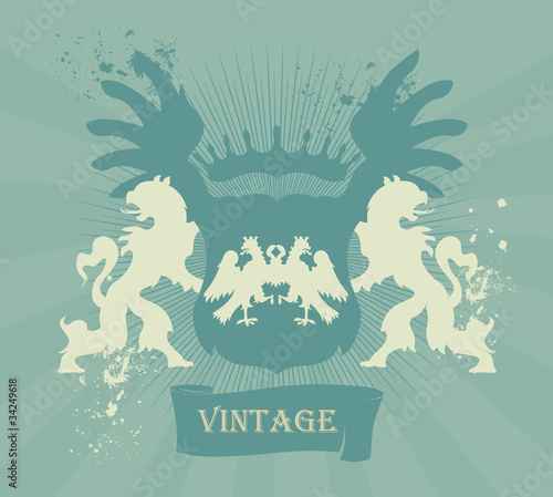 Coat of arms vector background