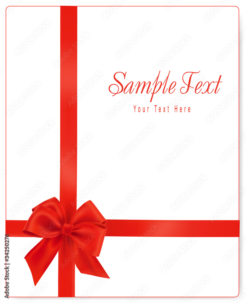 Red gift bows with ribbons. Vector Red gift bows with ribbons. Vector