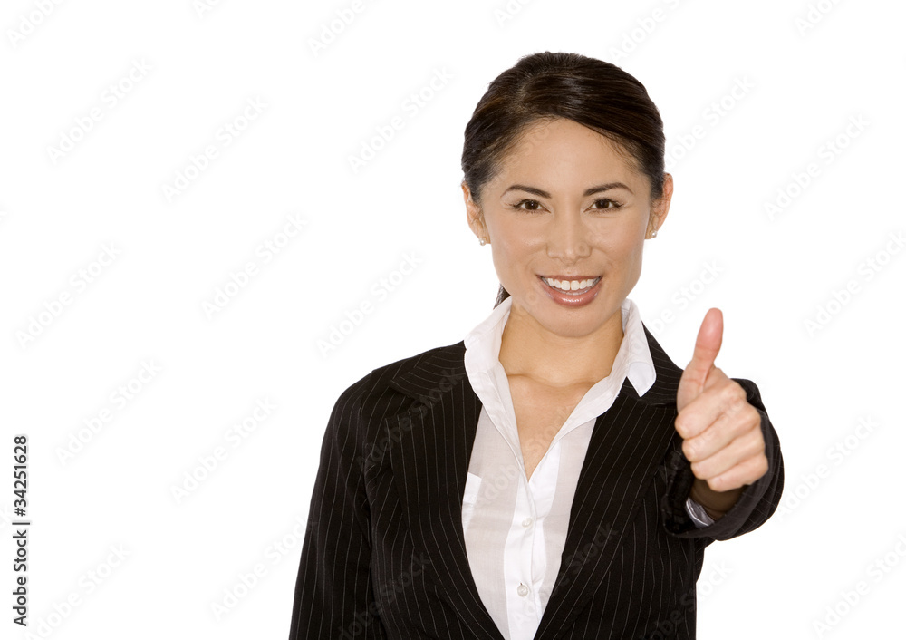 thumb up from business woman thumb up from business woman