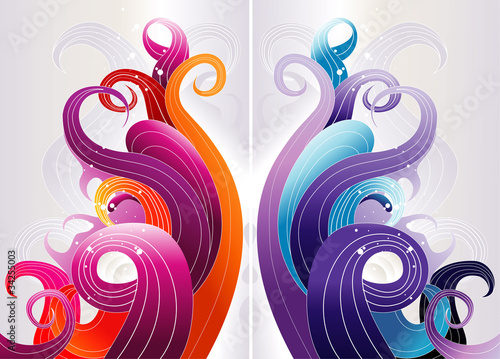 twin color vector background