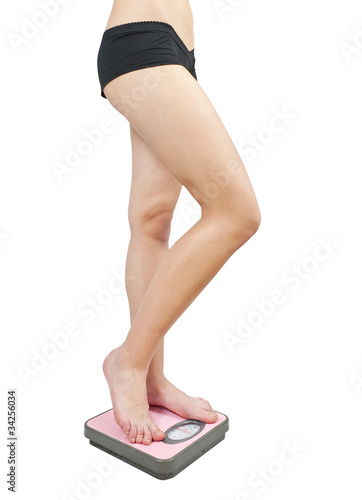 Legs on bathroom scale