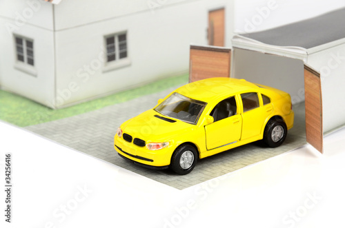 Model house and car