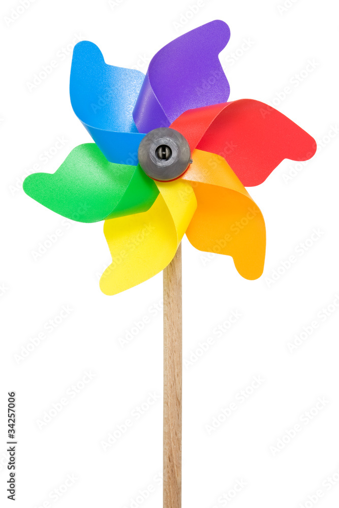 Colorful pinwheel isolated on a white background. Colorful pinwheel isolated on a white background.