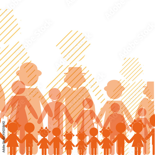 City crowd background