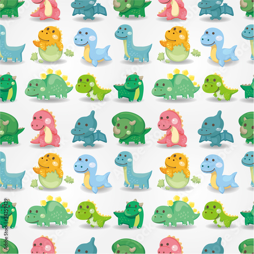 seamless dinosaur pattern.