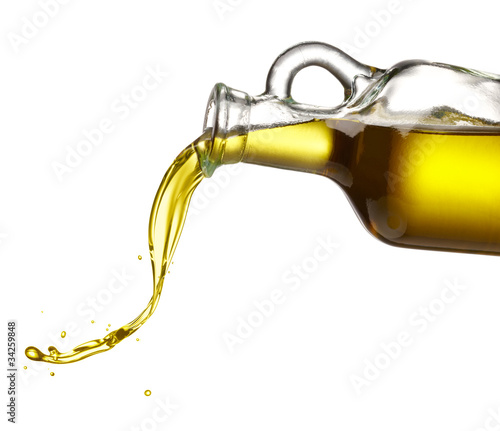 pouring olive oil