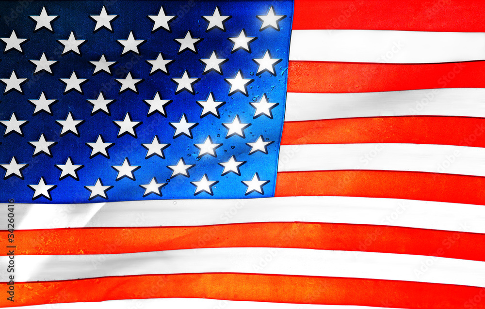 Naklejka premium Plastic American flag background