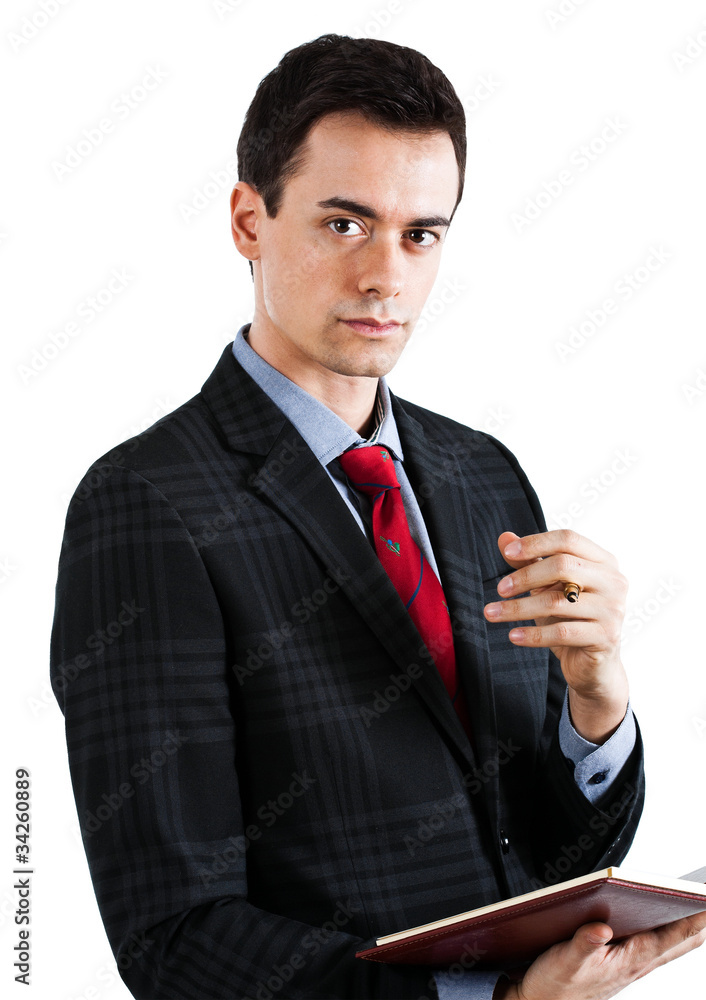 Young businessman portrait. Isolated on white Young businessman portrait. Isolated on white