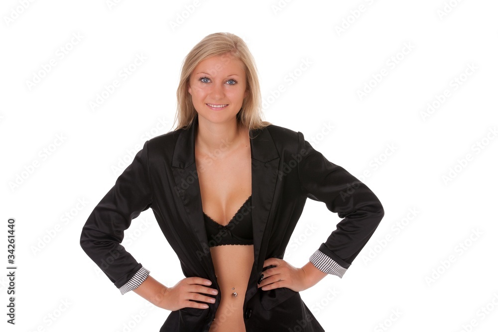 Beautiful picture of model in black blazer Beautiful picture of model in black blazer