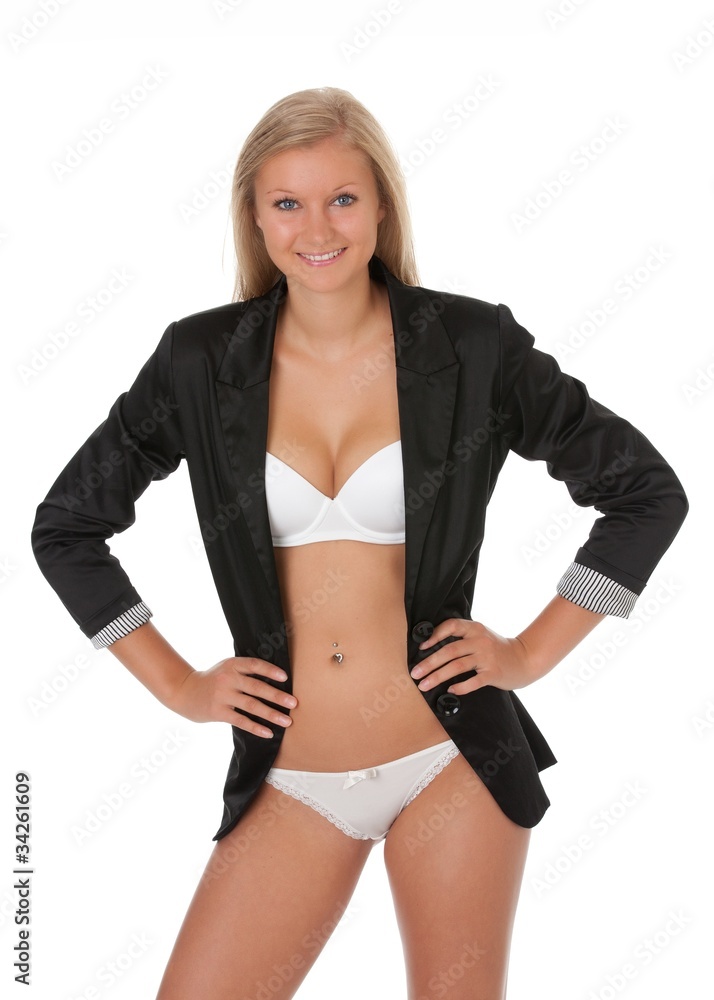 Beautiful picture of model in black blazer Beautiful picture of model in black blazer