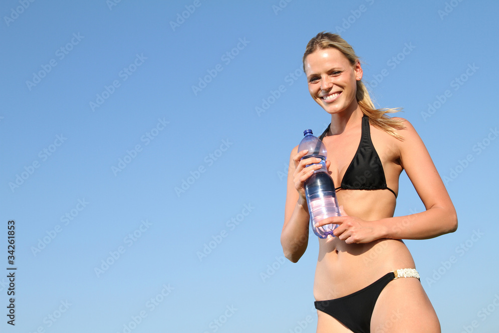 Blonde Frau im Bikini Blonde Frau im Bikini