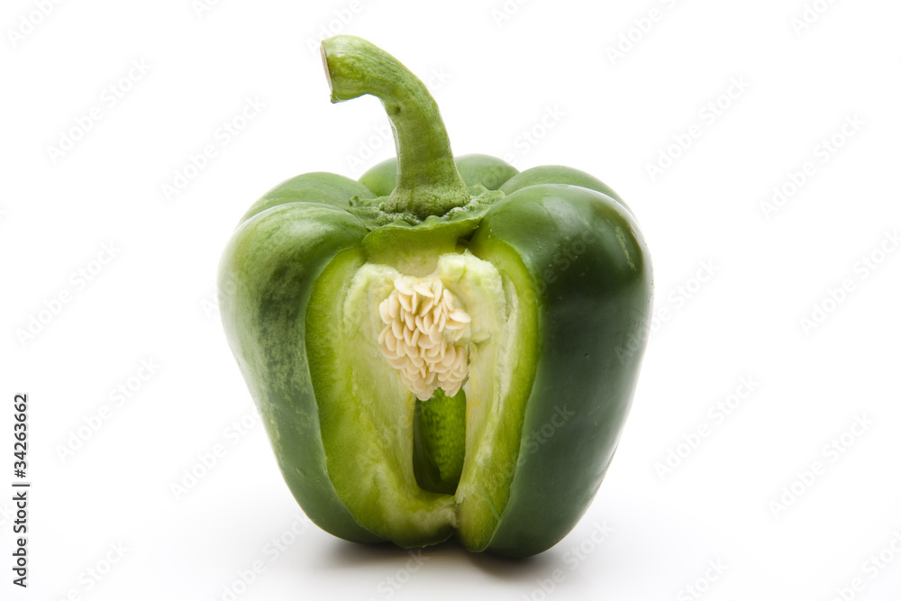 Paprika aufgeschnitten