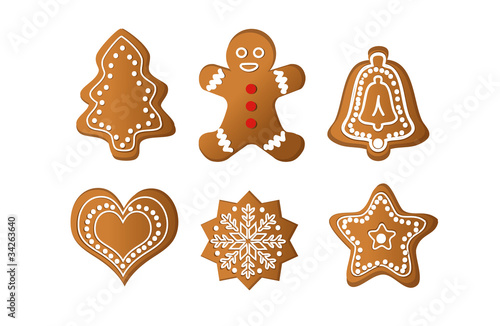 gingerbread isolated vector object