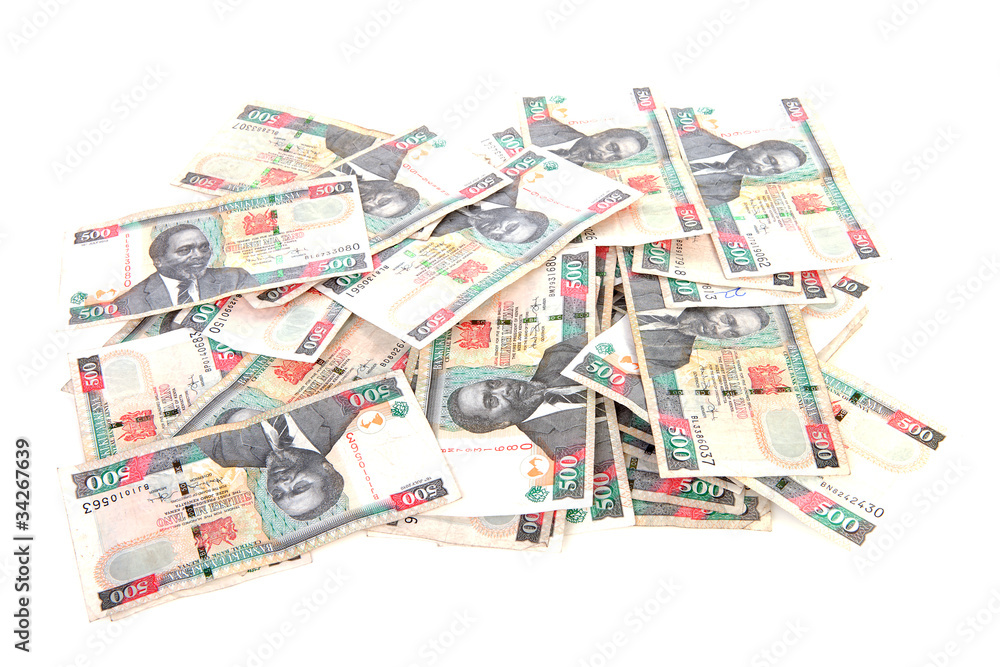 Pile of Kenyan currency