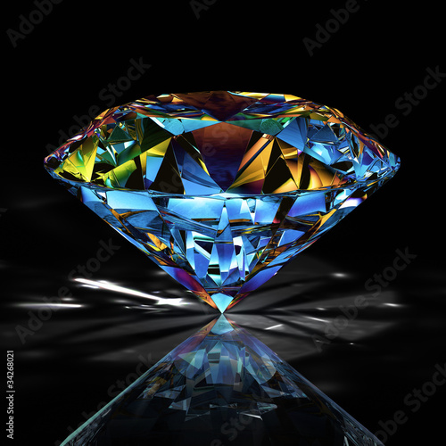 diamond jewelry on black background #34268021