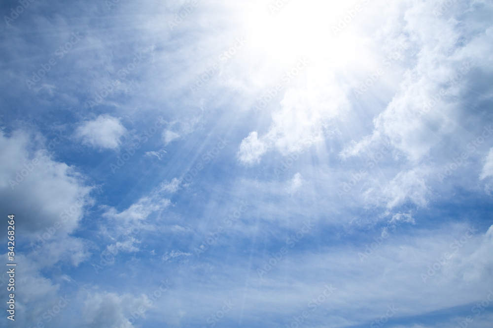 青空と雲と太陽