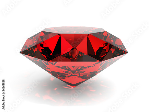 Isolated red ruby