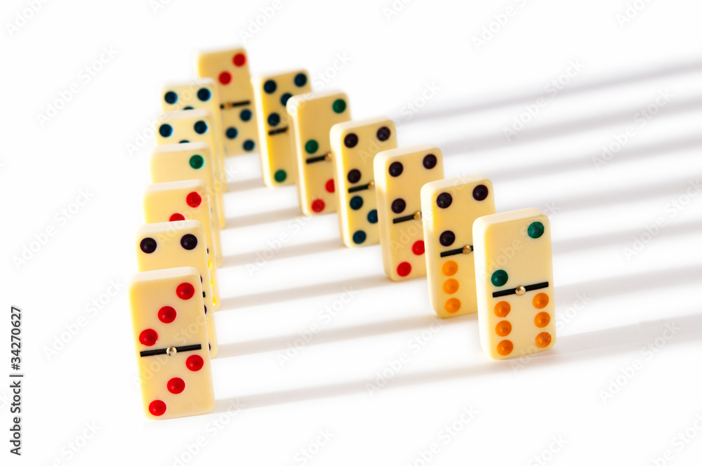 Domino effect with many pieces Domino effect with many pieces