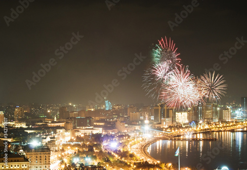 Fireworks in Baku, Azerbaijan