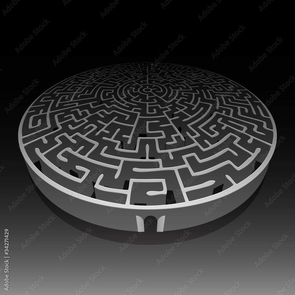 Vector Labyrinth Design Vector Labyrinth Design