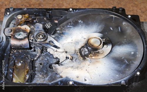 destroyed hard drive