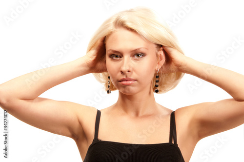 woman on isolated background