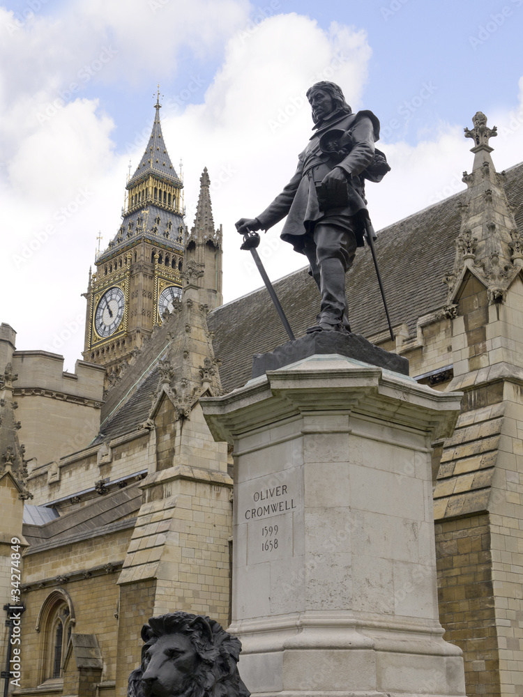 Oliver Cromwell statue Houses of Parliament London