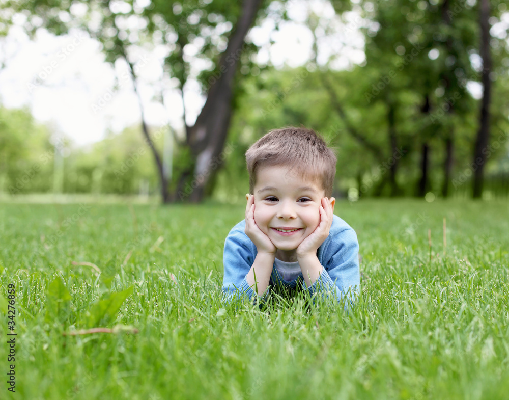 Portrait of a little boy outdoors Portrait of a little boy outdoors