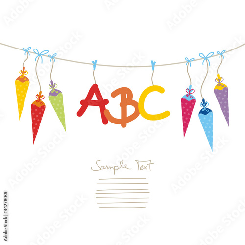 First Day Of School ABC & Coloured Cones