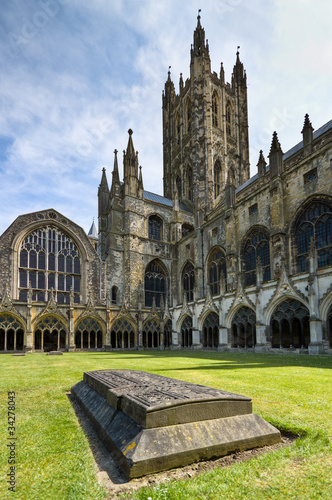 Tombstone in Canterbury cathedral churchyard photo