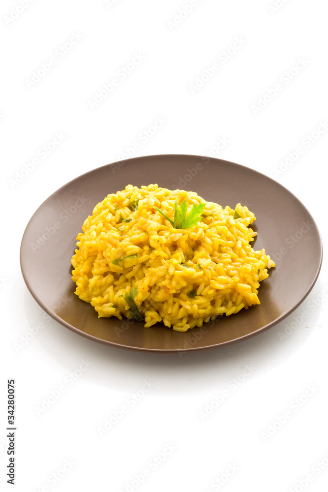 Risotto allo Zafferano - Isolated Risotto allo Zafferano - Isolated