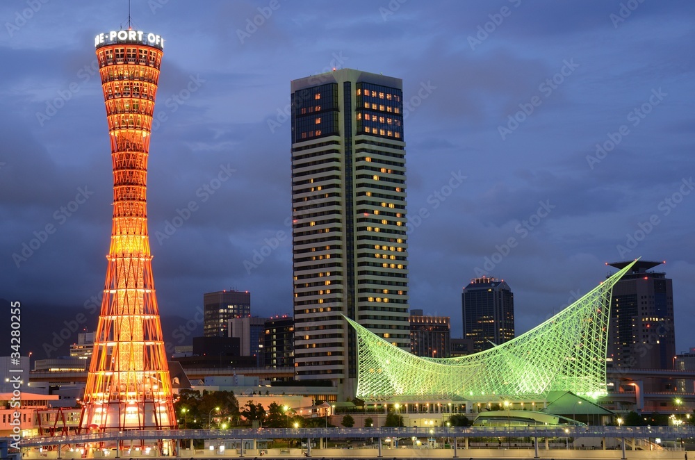 Obraz premium kobe, japan cityscape