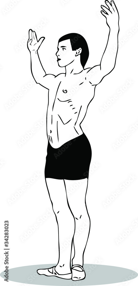 the guy with his hands up in shorts