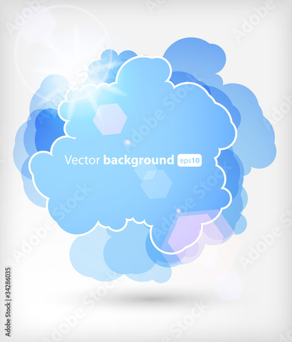 Background with an abstract cloud
