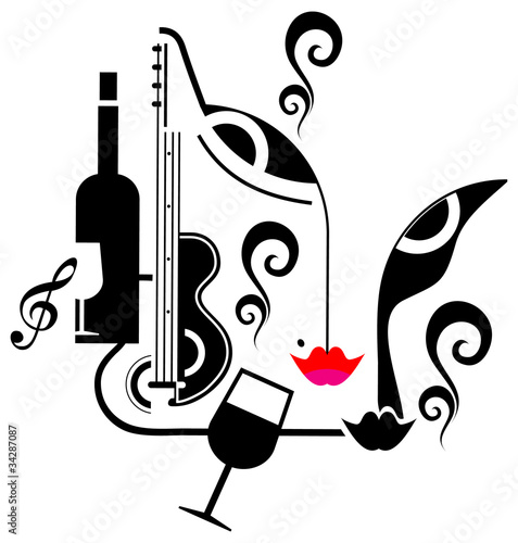 Party, music, drink