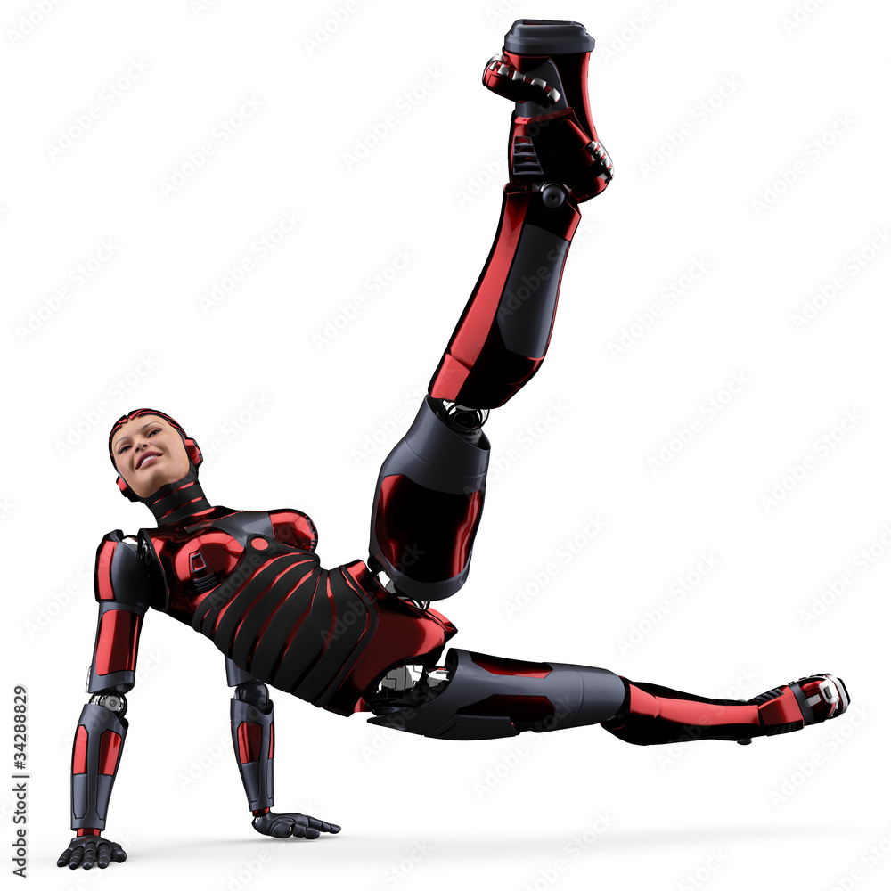 woman robot in free style