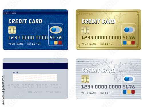 Credit card set  template